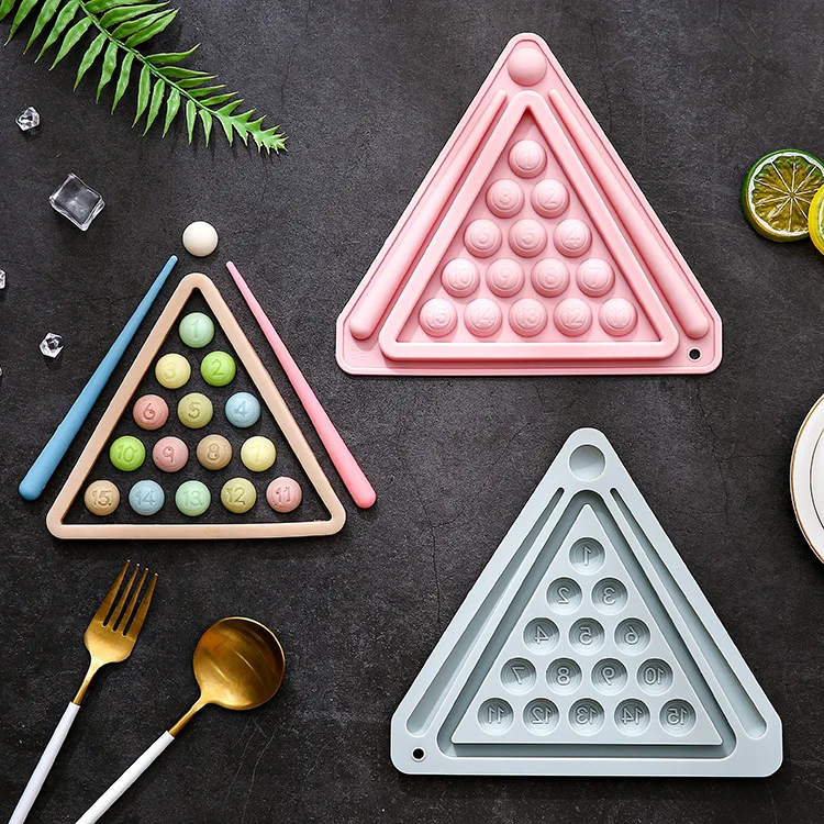 

2 Pack 19-hole Billiards Theme Silicone Molds Baking Cake Mold Epoxy Soft Candy Chocolate Mould Cake Decoration Accessories