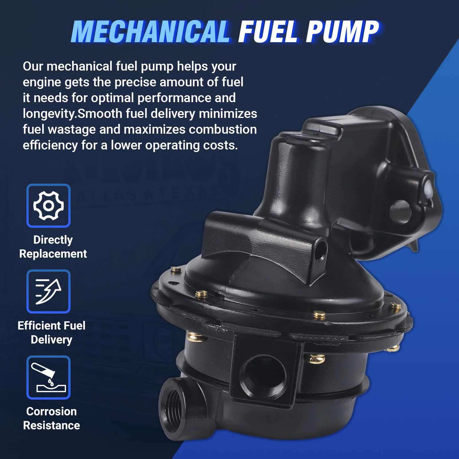 

3/8" NPT Mechanical Fuel Pump 110 GPH 6 PSI For Chevrolet Chevy 262 265 273 283 302 307 327 and W Series SBC 262-400 Small Block