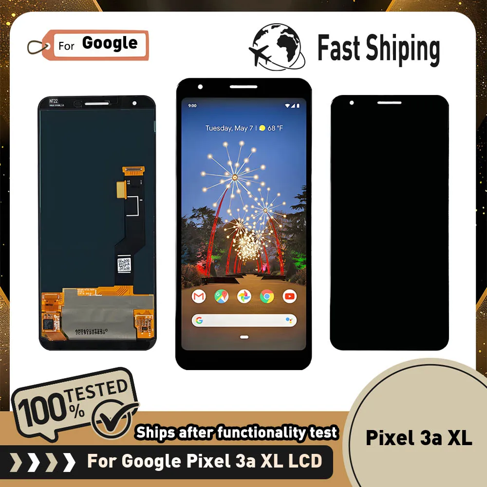 Pantalla LCD AMOLED de 6,0 pulgadas para Google Pixel 3a XL, conjunto de digitalizador con pantalla táctil para Google G020C G020G, piezas de repuesto LCD