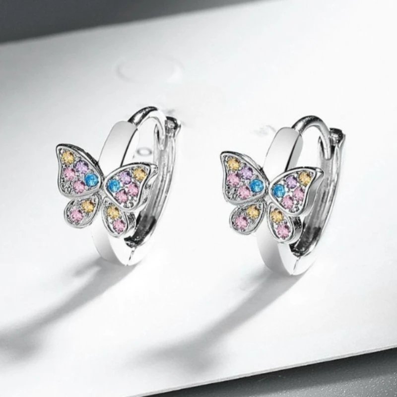 新しい 925 スターリングシルバー 5A ジルコンイヤリング女性のための絶妙なガールフレンド結婚式婚約ジュエリー寛大なファッションギフト