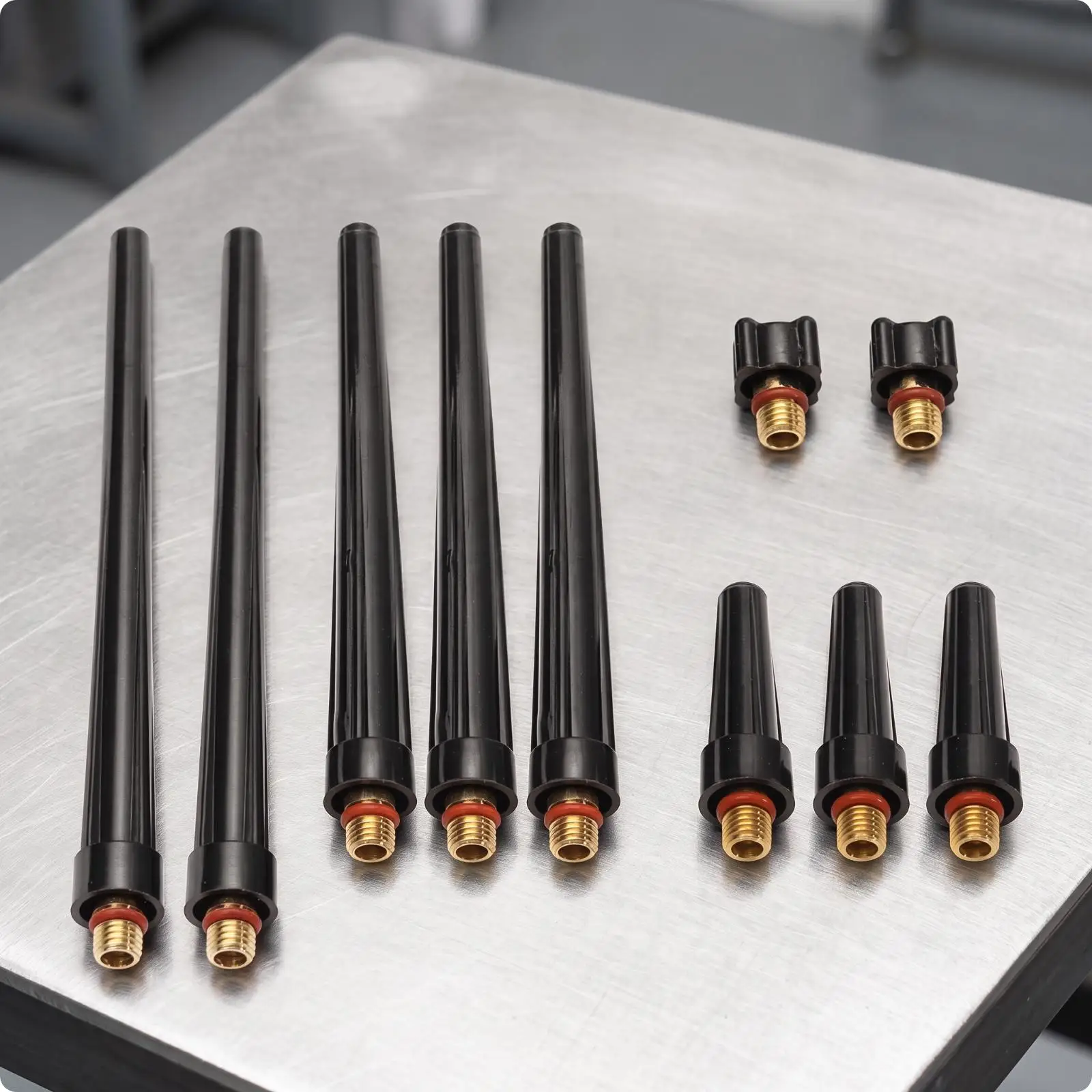 TIG Welding Torch Nozzle Cap Set for WP9 WP20 WP25 Leakproof Sealing Ring Brass Threaded Torch Hardware