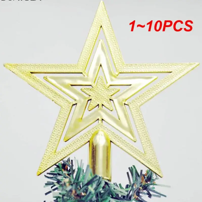

1~10PCS 20cm Christmas Tree Top Star Five-star Christmas Ornament Tree Top Star Golden Top Star Christmas Tree Pendant Ornaments