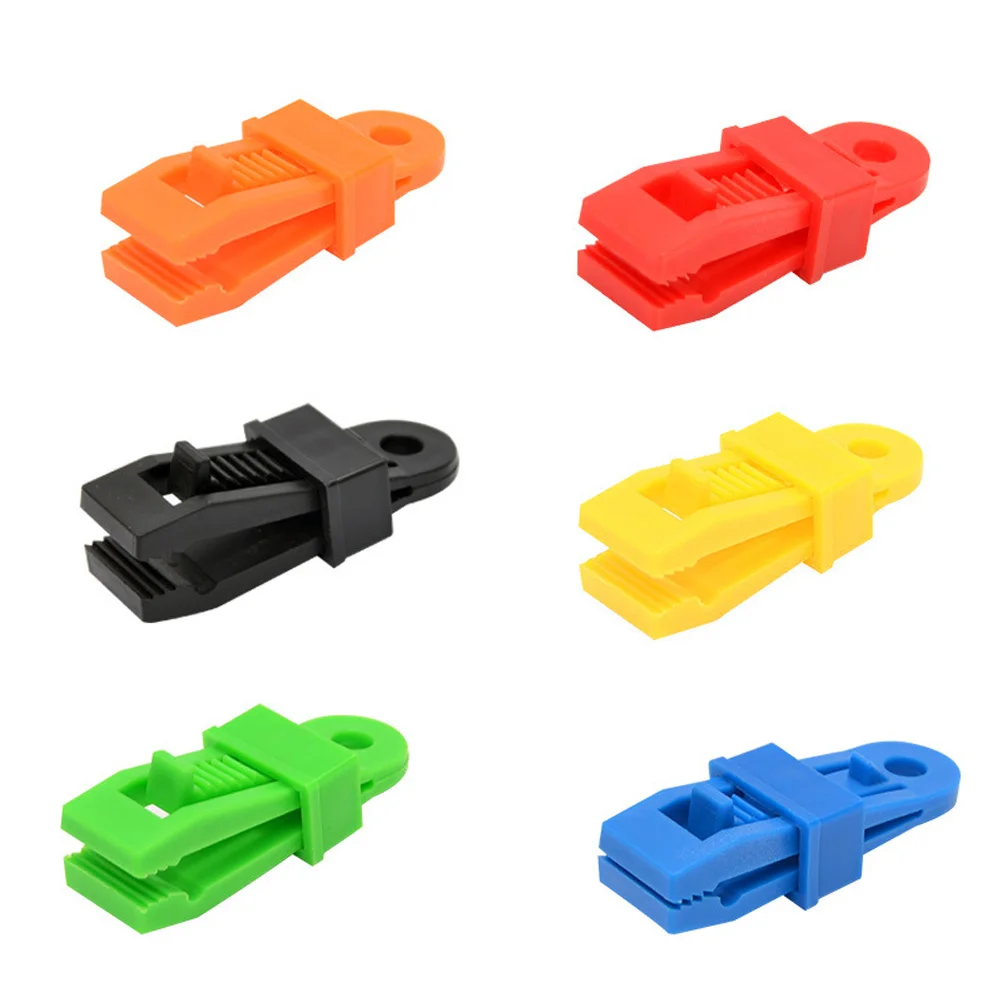 

24Pcs Tent Plastic Clips Heavy Duty Durable Lightweight Bright Color for Camping Tarps Awnings Boat Covers Orange Yellow Green
