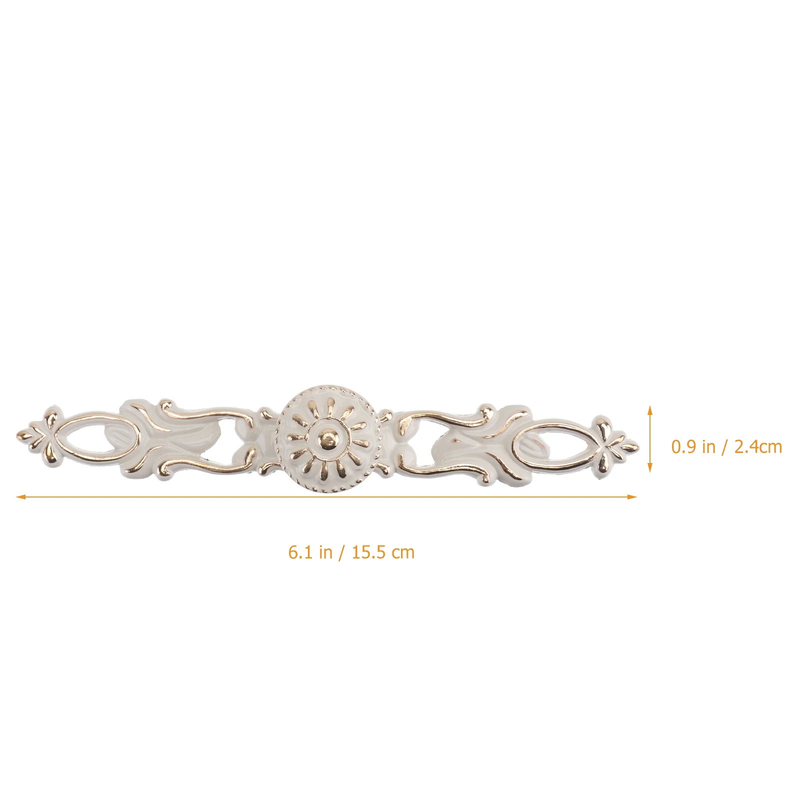 

2 Pcs Ivory White European Style Cabinet Drawer Wardrobe Handles Aluminum Alloy Durable Decor Hardware