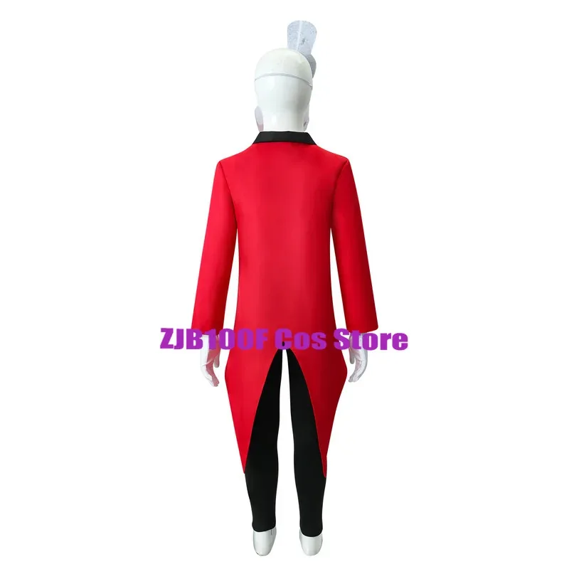Sky01 Caine Косплей Аниме Удивительный Цифровой Цирк Косплей Костюм Униформа Красный Тренч Маска Костюм Хэллоуин Вечеринка Сцена PlaSd01$