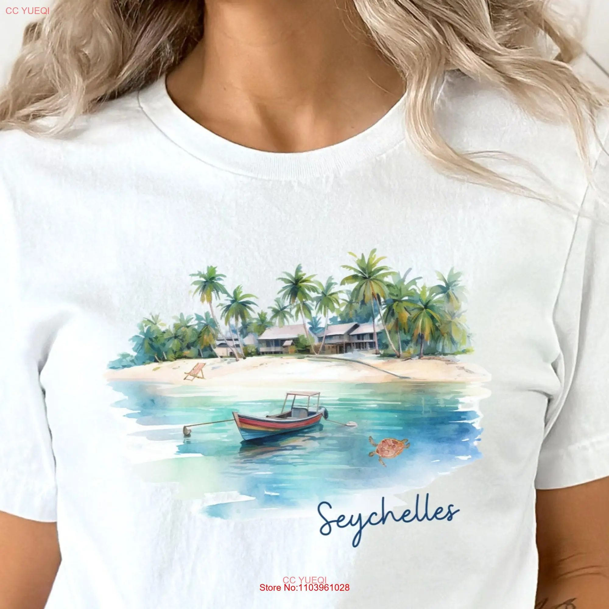 Seychelles T Shirt Soft Beach Vacation Tropical Island Honeymoon Clothes long or short sleeves