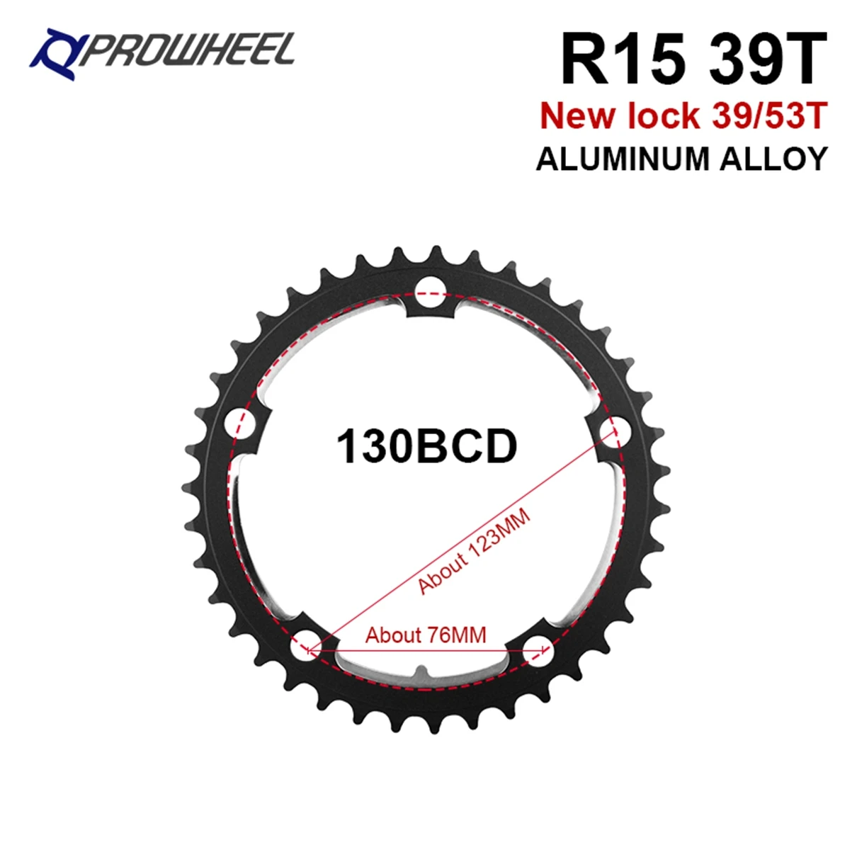 Prowheel bici da strada ruota dentata 130 BCD 53T 39T doppia velocità corona bicicletta corona BCD 130 Bike Star 10S 11S velocità parti della bici