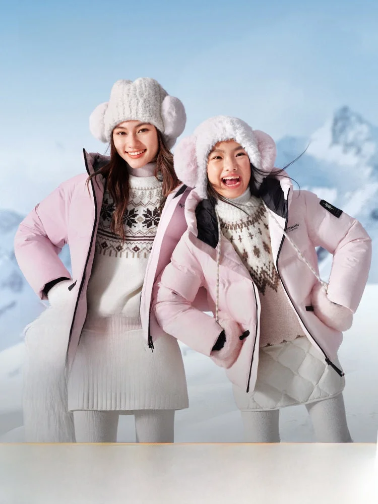 

Утепленная флисовая куртка-пуховик для детей и родителей, устойчивая к экстремальным холодам, защита от холода, детская куртка Bosideng