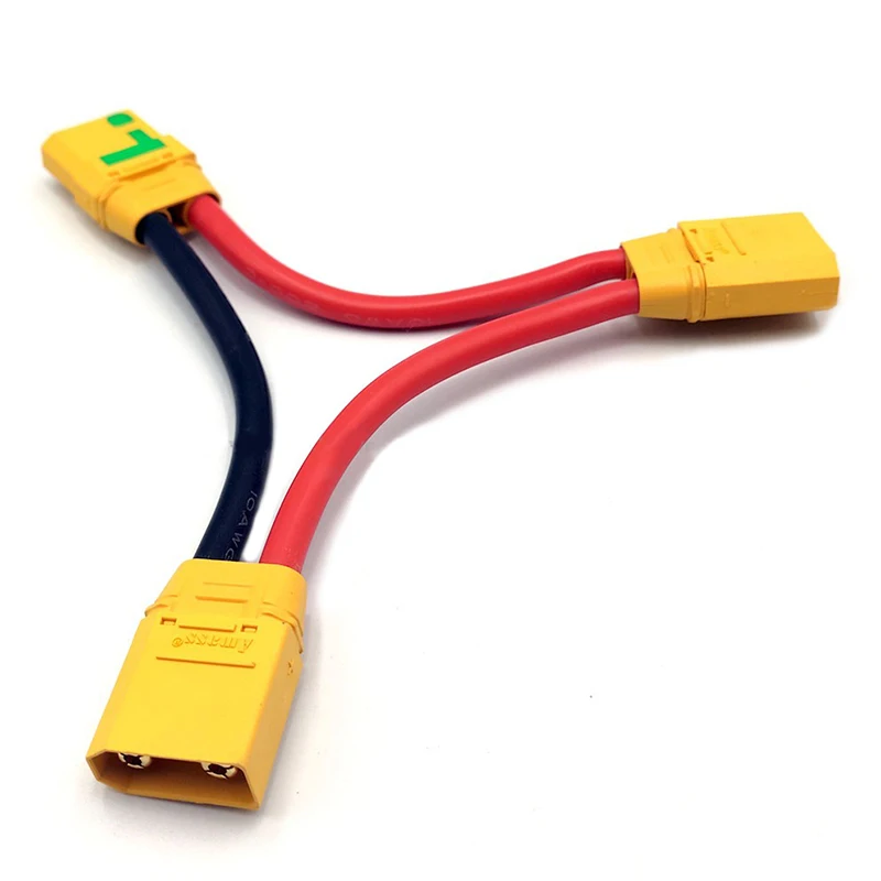 5PCS Amass XT90-S Series 10AWG 100mm Anti-Starts Connector Adapter Wire Plastic Battery Harness For RC Battery