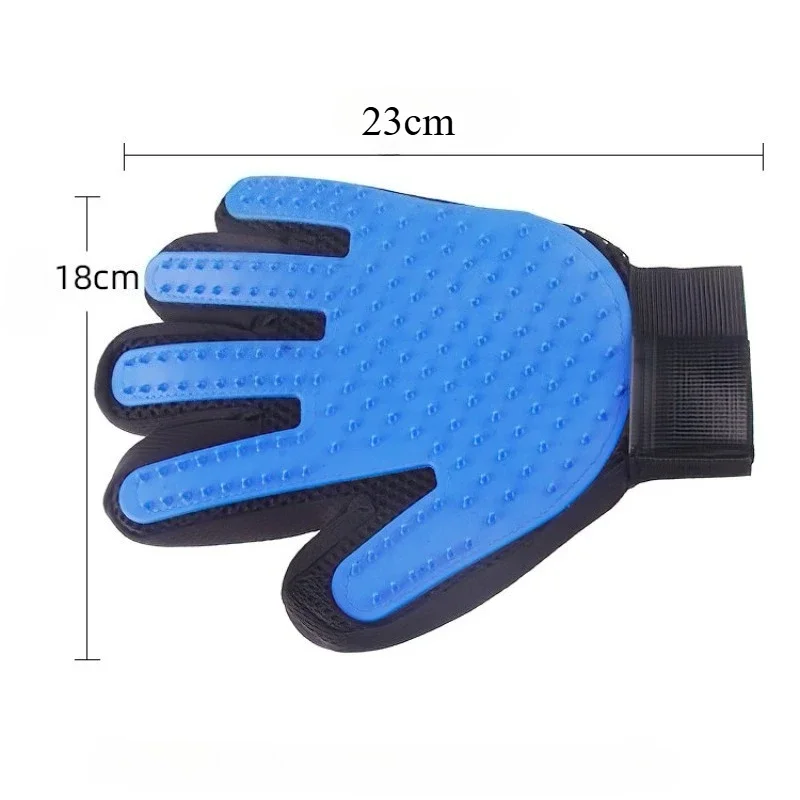 Haarentferner-Handschuhe für die Dusche, Welpen- und Katzenbadebürste, Reinigungs-Silikonkamm-Handschuh, Massage- und Pflegezubehör für Hunde – Detail 1