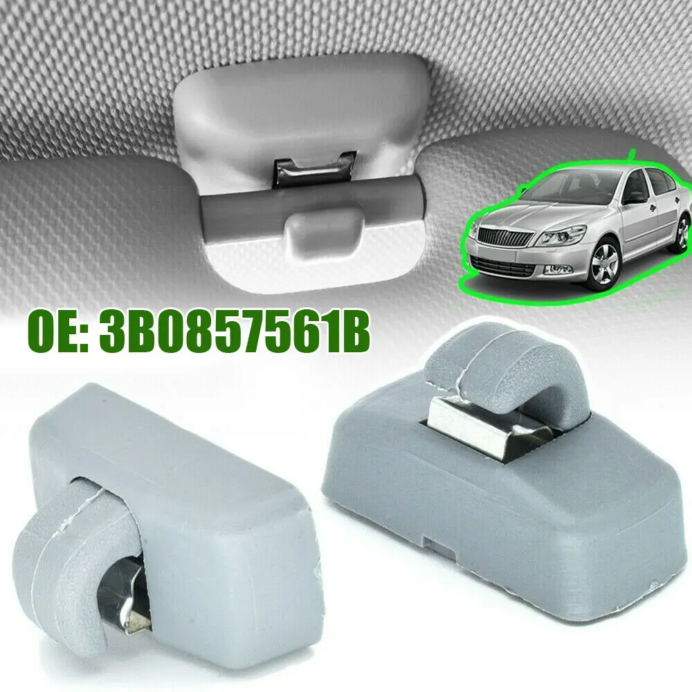 Crochet de fixation pour pare-soleil en plastique Beige, 2 pièces, accessoires de voiture pour VW Golf Jetta MK4 Passat