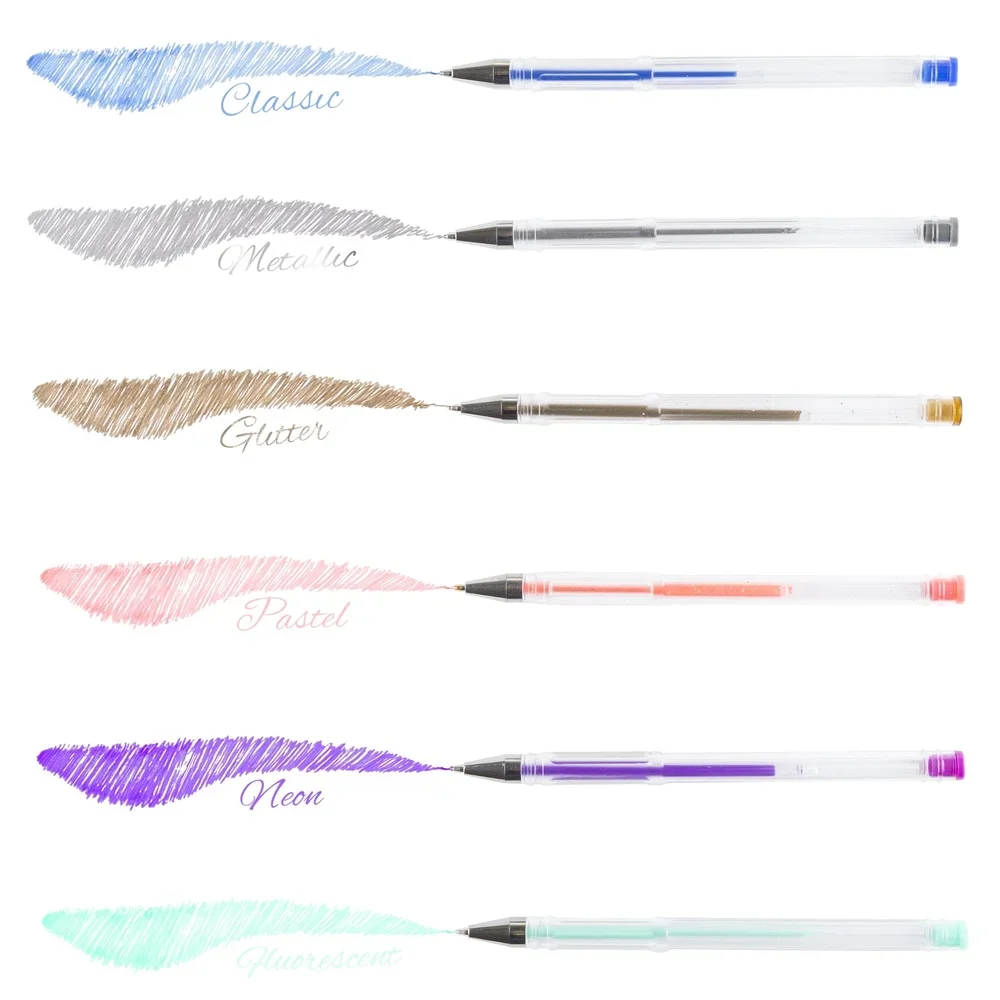 100 لون جل مجموعة أقلام عالية الجودة غرامة نقطة رسم رسم رسم تلوين سكرابوكينغ العبث مشاريع فنية غير سامة