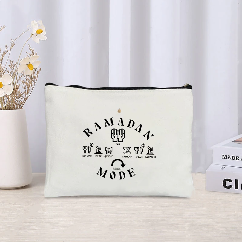 Ramadan Mode Funny Pattern Makeup Bag Ramadan Kareem Gift Cosmetic Case Eid Mubarak Gifts Islamic Gift Muslim Wallet Id Al Fitr