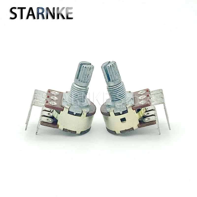 2PCS 16 Type B20K B203 Vertical Bent Leg Double Amplifier Audio Speaker High And Low Volume Potentiometer