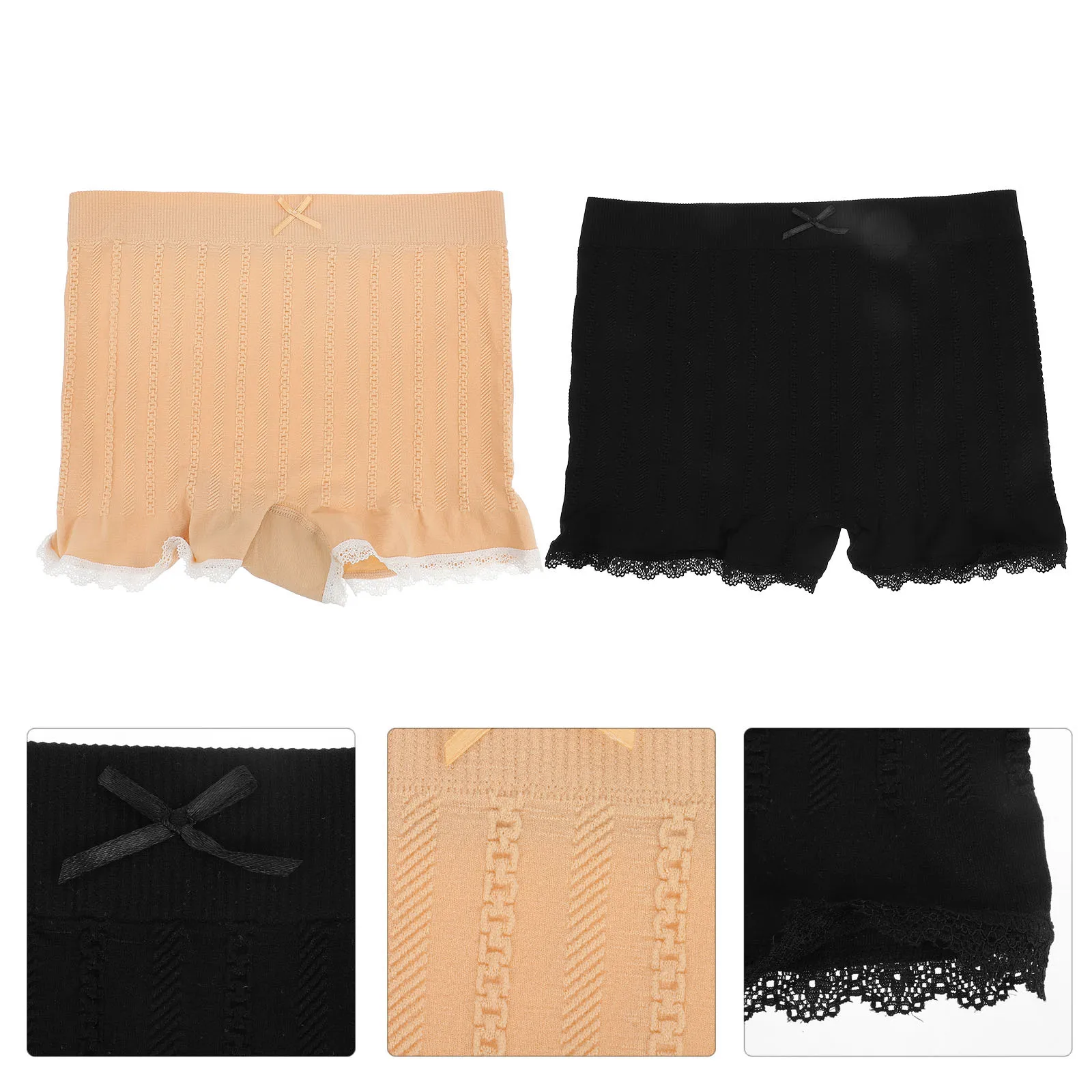 

2Pcs Safety Pants Breathable Underskirt Shorts Comfortable Safety Shorts for Girls Summer Wear Short Leggings for Girls