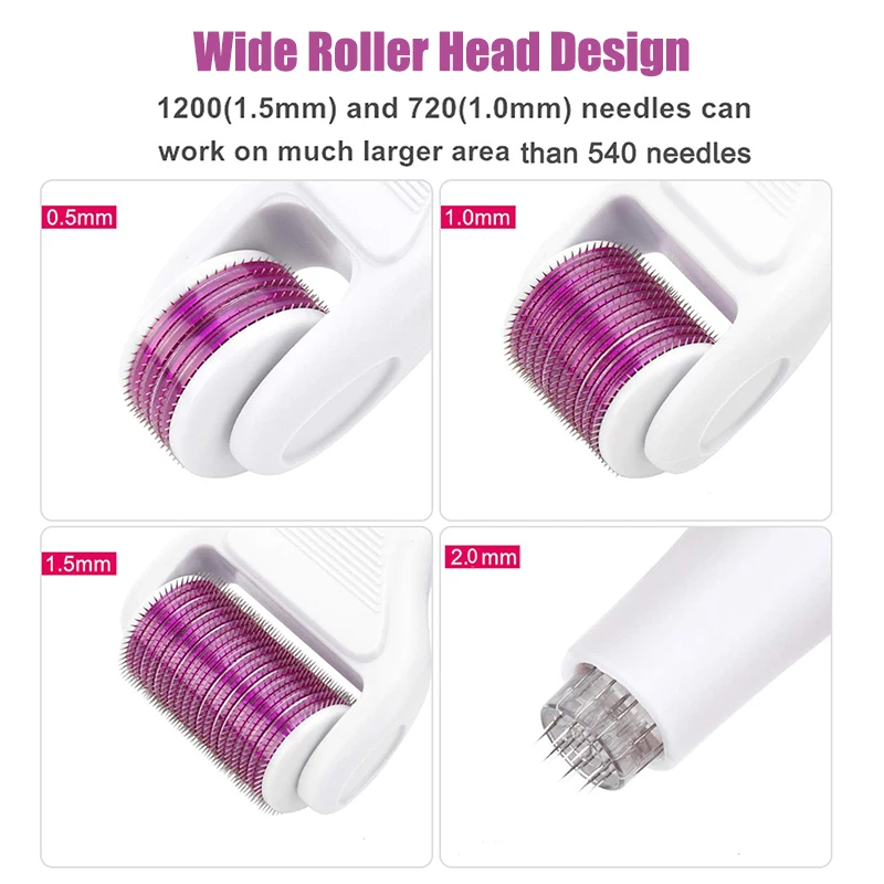 4/5/6 in 1 Derma Roller Micro Needle Roller Kit Titanium Microneedle Medical Stainless Steel Anti Ageing Face Body Beauty Tools