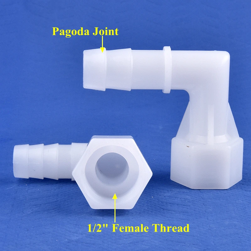 5~200 Pcs 1/2\'\' Female Thread Pagoda Elbow Connectors 4~25mm Garden Irrigation L-shaped Water Pipe Joint Fish Tank Hose Adapter