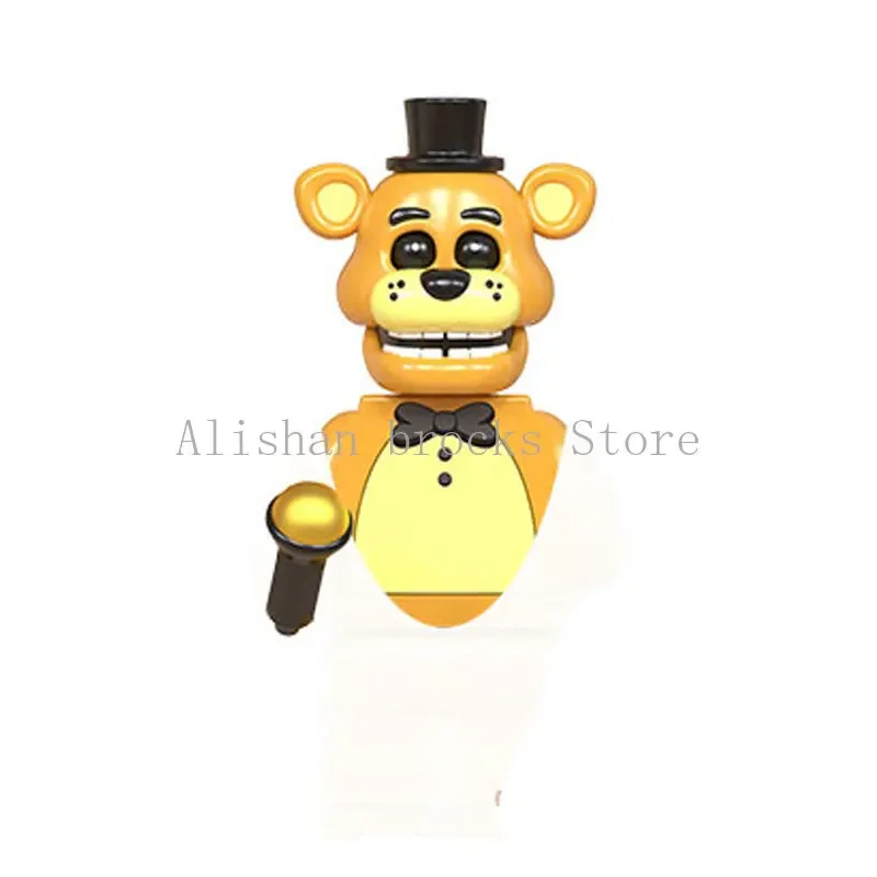 FNAF Five Nights Freddyed Building Blocks bricks Nightmare In Stock Chica Foxy Spintraft Bricks Figures Gift Toys Kids