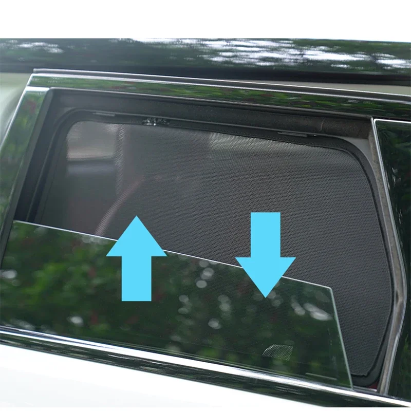 Car Sunshade Insulation Car Block Magnetic Screen Window Shading Window Automatic Lift Glass Mesh Curtain