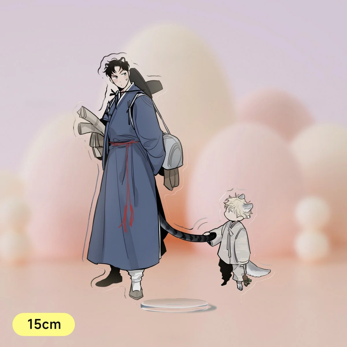 Korean Anime Champagne and Roses Acrylic Stand Cartoon Figures Zheng Yiyuan Standing Desktop Collection For Students Prize 15CM