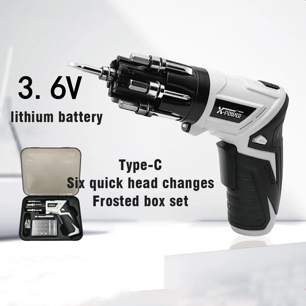 

3.6V Cordless Screwdriver Wireless Battery Powered Screwdriver Drill Multifunctional Rechargeable Mini Electric Screwdriver Set