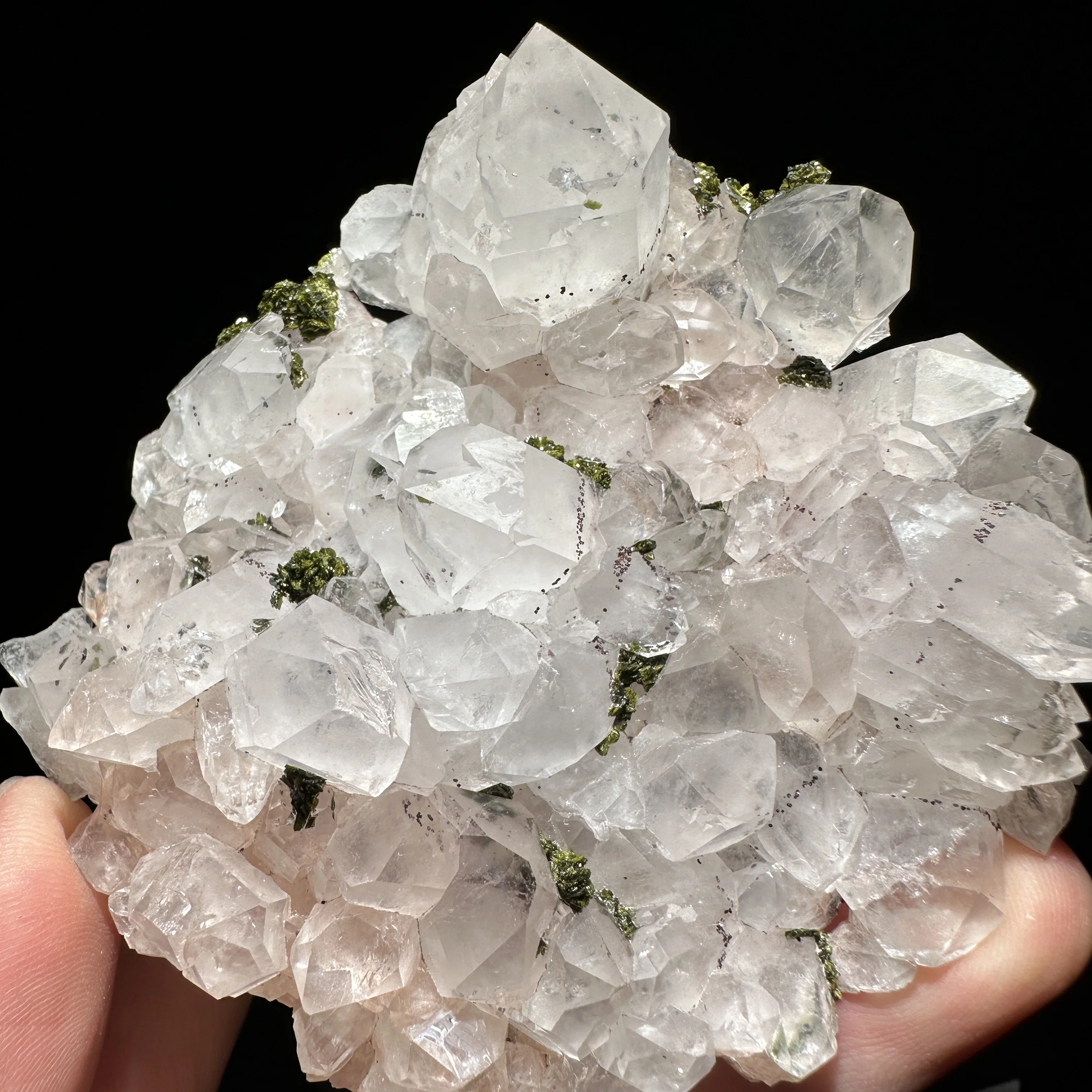 

Natural Raw Garden Crystal Crystal and Epidote symbiotic mineral specimens + healing quartz crystals and stones rock gemstone