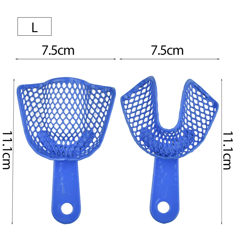 2 unids/set bandejas de impresión Dental de plástico, acero resistente y duradero, desinfección Dental de alta temperatura, soporte para dientes de higiene bucal