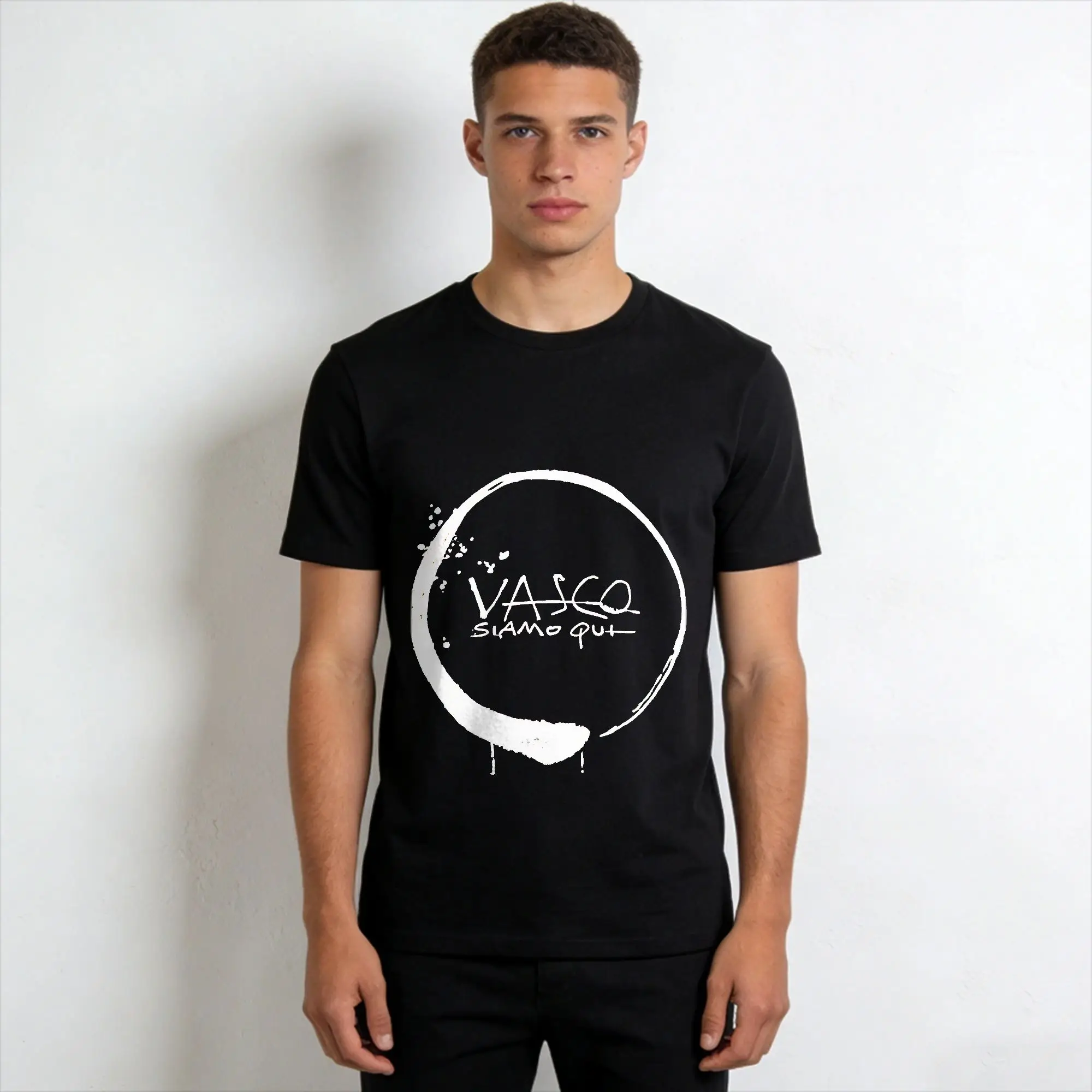 Camiseta Oversize de Playa Vasco Rossi, Camisetas de Ocio, Camiseta de Algodón para Hombre, Estilo Retro Y2K, Talla Grande, Manga Corta