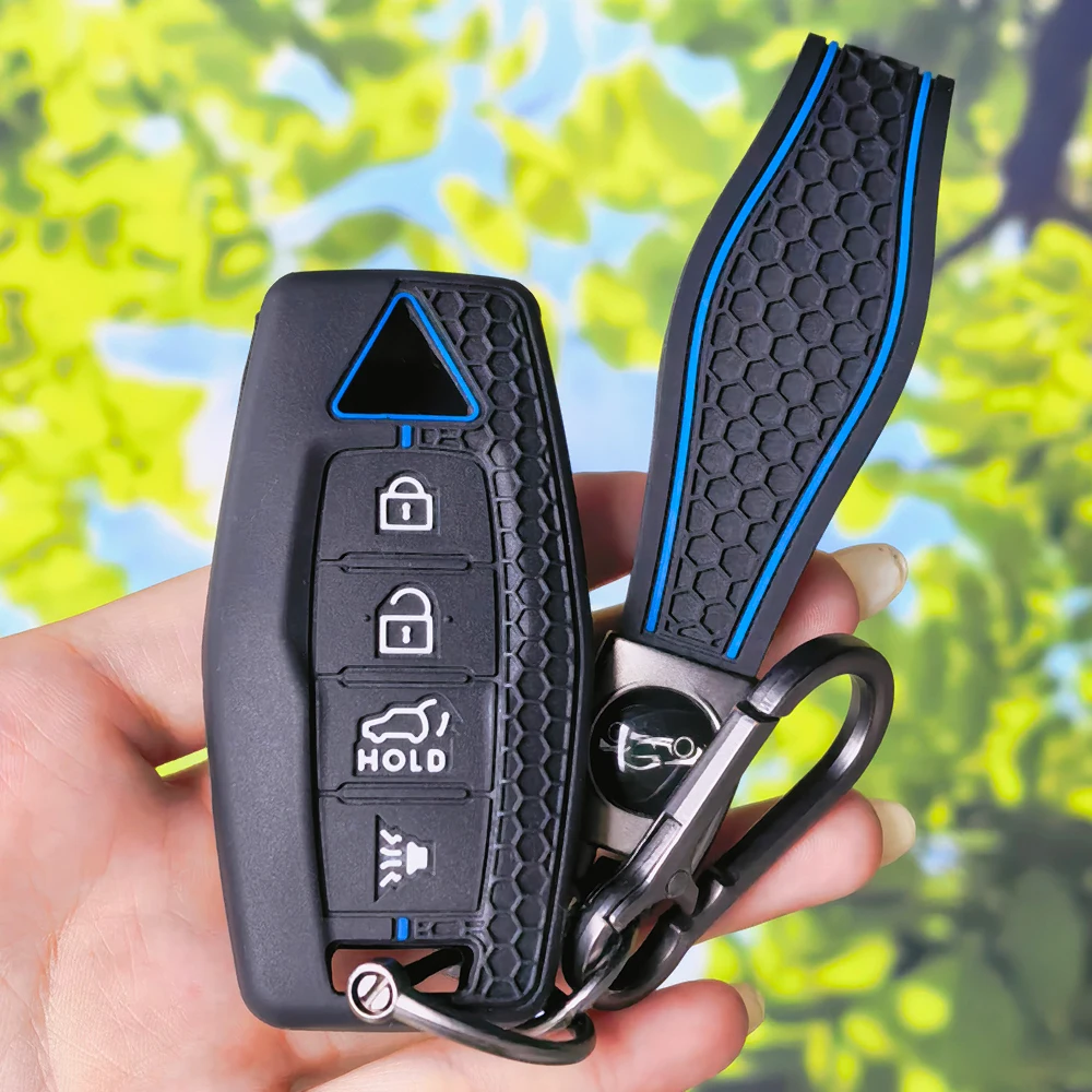 Perfect Fit Skin‑Friendly Silicone Key Shell With Keychain For Mitsubishi Outlander 2022 2023 2024 Car Remote Key Accessories