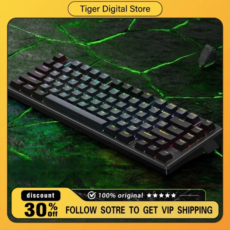 Original Z75 Mechanical Keyboard 3 Mode Bluetooth Wireless Hot Swappable Customization Gasket Low Latency E-sports Keyboard