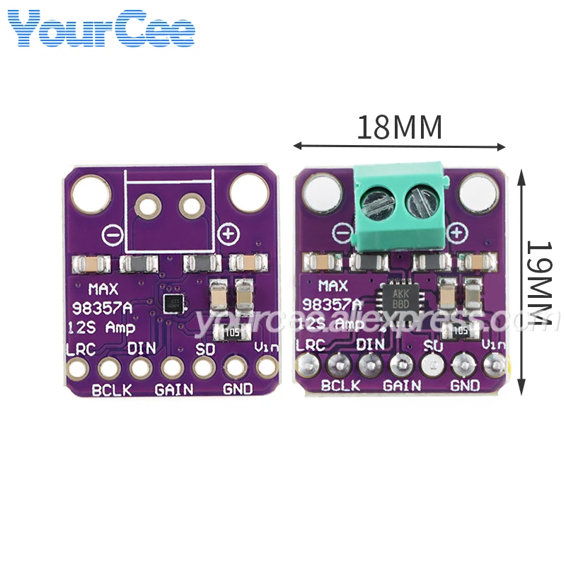 2pcs/1pc MAX98357 I2S ISS D Class Audio Power Amplifier Board Module MAX98357AETE MAX98357AEWL for Arduino ESP32 8Khz~96Khz
