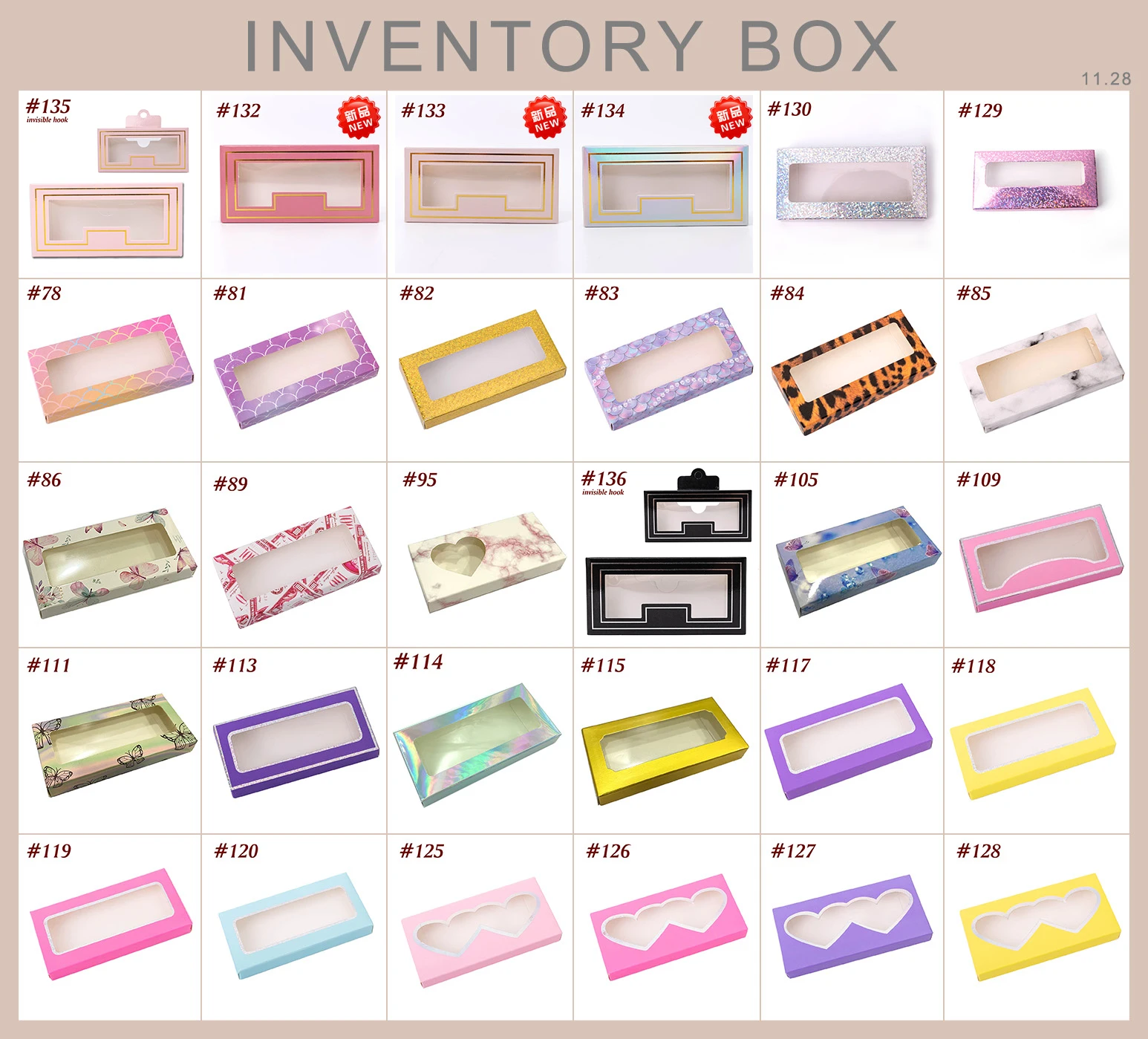 100PCS False Eyelashes Packaging Box Custom Logo Lashes Cases Pacakaging Customized Lashes Boxes With Your Logo