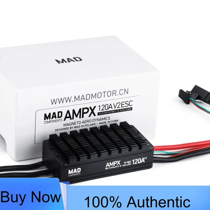 Контроллер скорости MAD AMPX 120A ESC 5-14S V2.0 DroneCAN CyphalCAN для VTOL, самолетов с фиксированным крылом и мультироторов