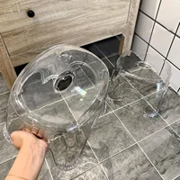 Acrylic Bathroom Shower Non-slip Stool Transparent Small Low Stool for Kids Home Living Room Bathroom Simple Modern Furniture 3
