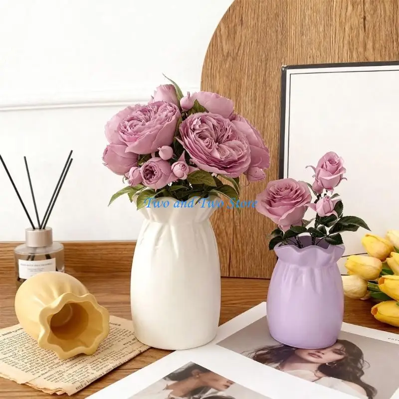 HX6F Reusable Silicone Mold For Making Elegant Flower Vase With Clear