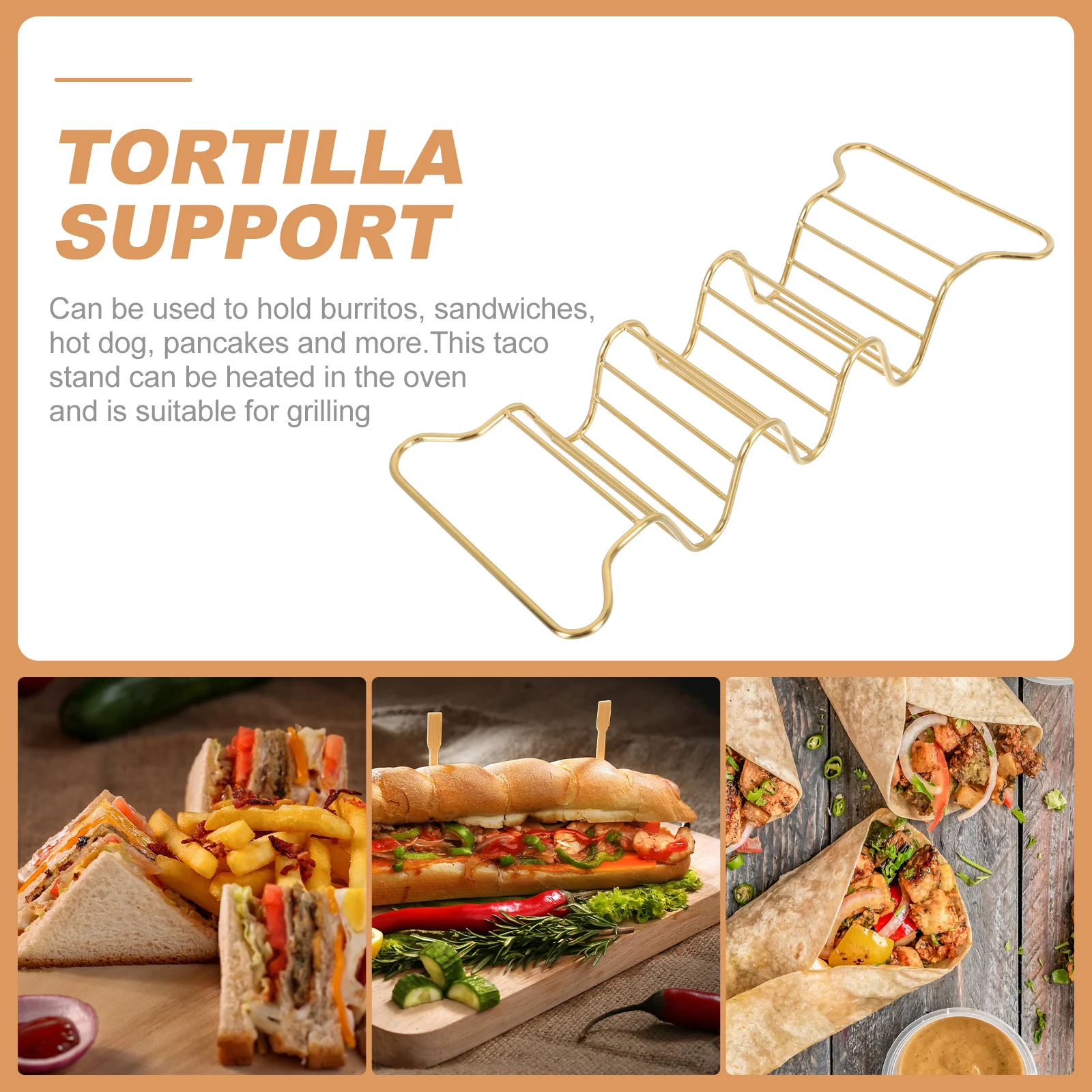 

Pancake Rack Taco Holder Stainless Steel Baking Food Rack Tortilla Support Burrito St Ham Slicer Kitchen Barware Thin Pancake