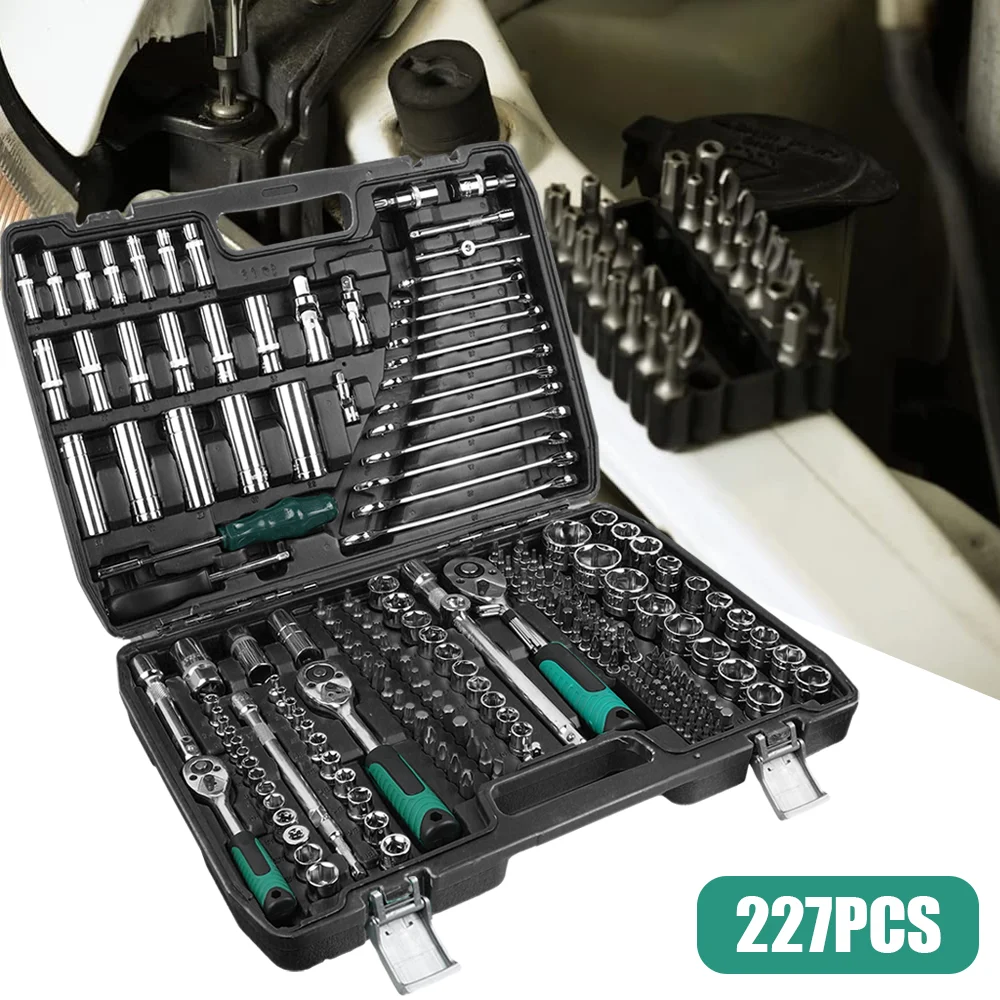 108-teiliges/171-teiliges/227-teiliges Ratschenschlüssel-Set Autoreparatur-Werkzeug Drehmomentschlüssel-Kombi-Kit Ratschenschlüssel Schraubendreher-Bits – Detail 9