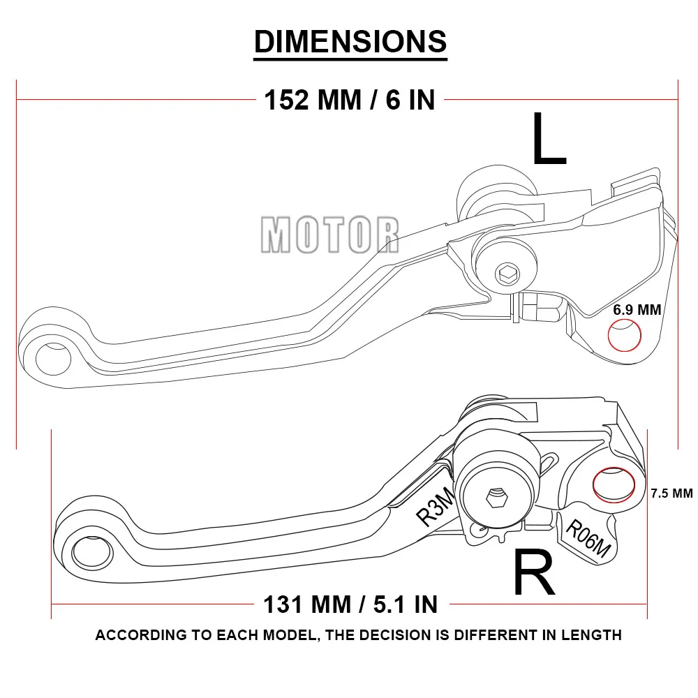 For Yamaha YZ65 YZ 65 2018 CNC Aluminum Motorcycle Motorbike Dirtbike Dirt Pit Bike Motocross Perch Pivot Brake Clutch Levers