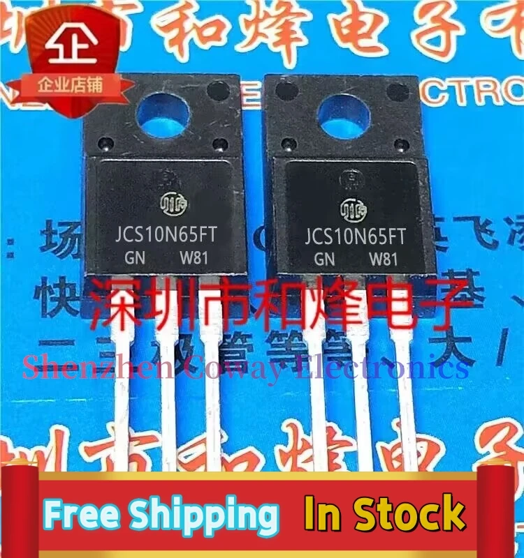 10PCS-30PCS  JCS10N65FT  10A 650V MOSTO-220F  In Stock Fast Shipping