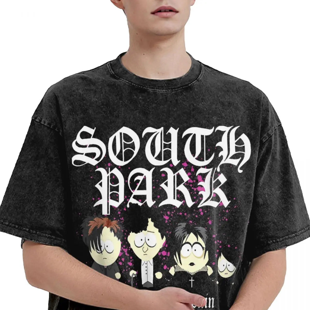 2024 nuovo Design Southpark Goth Kids Life Is Only Pain Shirts Outfit uomo donna Washed Tees top High Street t-shirt