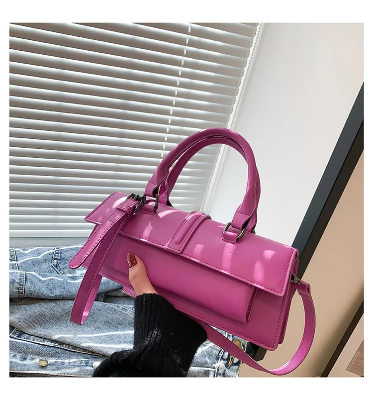 2023 New Style Versatile Handbag Fashion Women's Bag Simple Shoulder Bag Oblique Straddle Bag Pu Leather Women's Bag