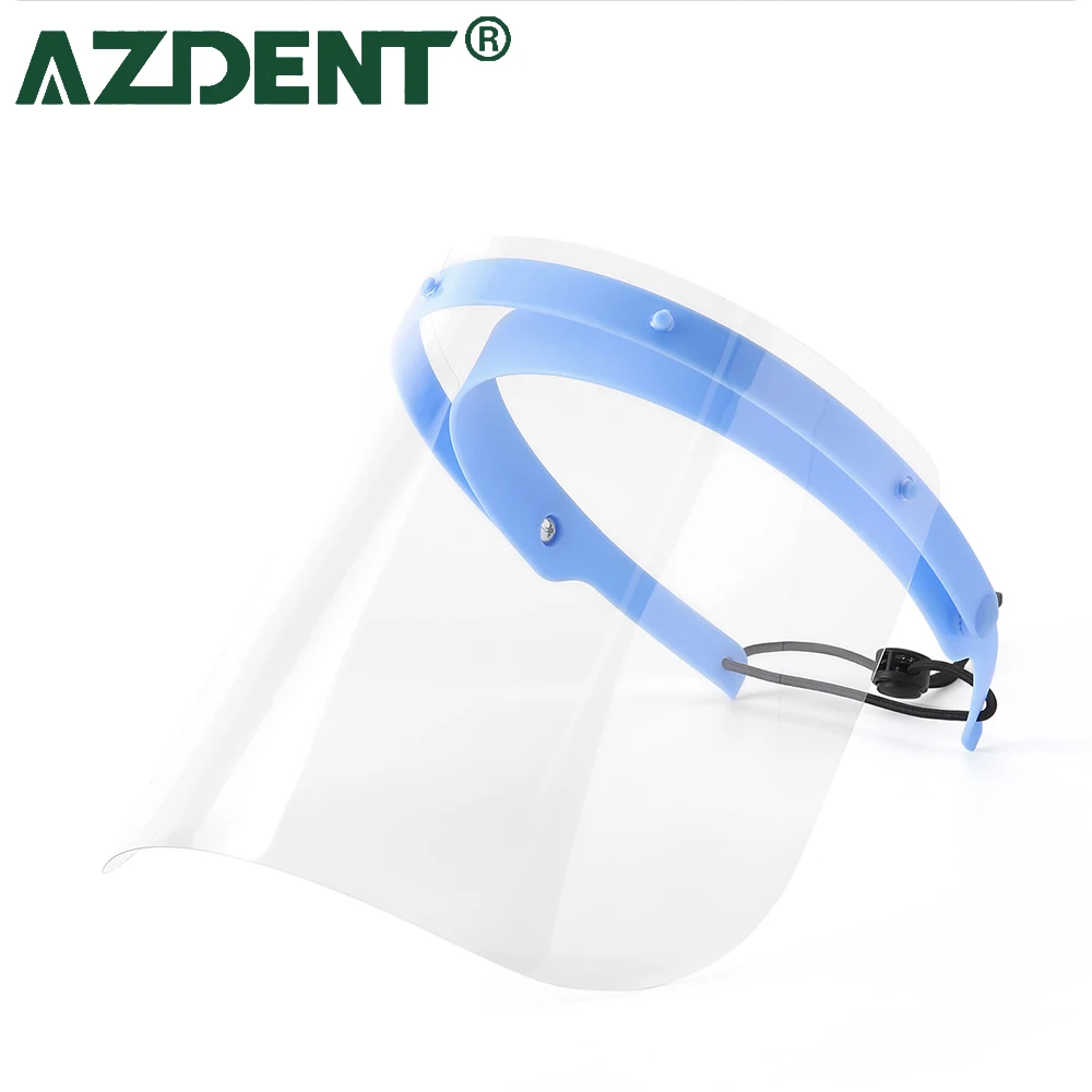 

10Pcs Azdent Dental Protective Face Shield Detachable Facial Protector 1 Shelf Anti-Fog Dustproof Replacement Mask