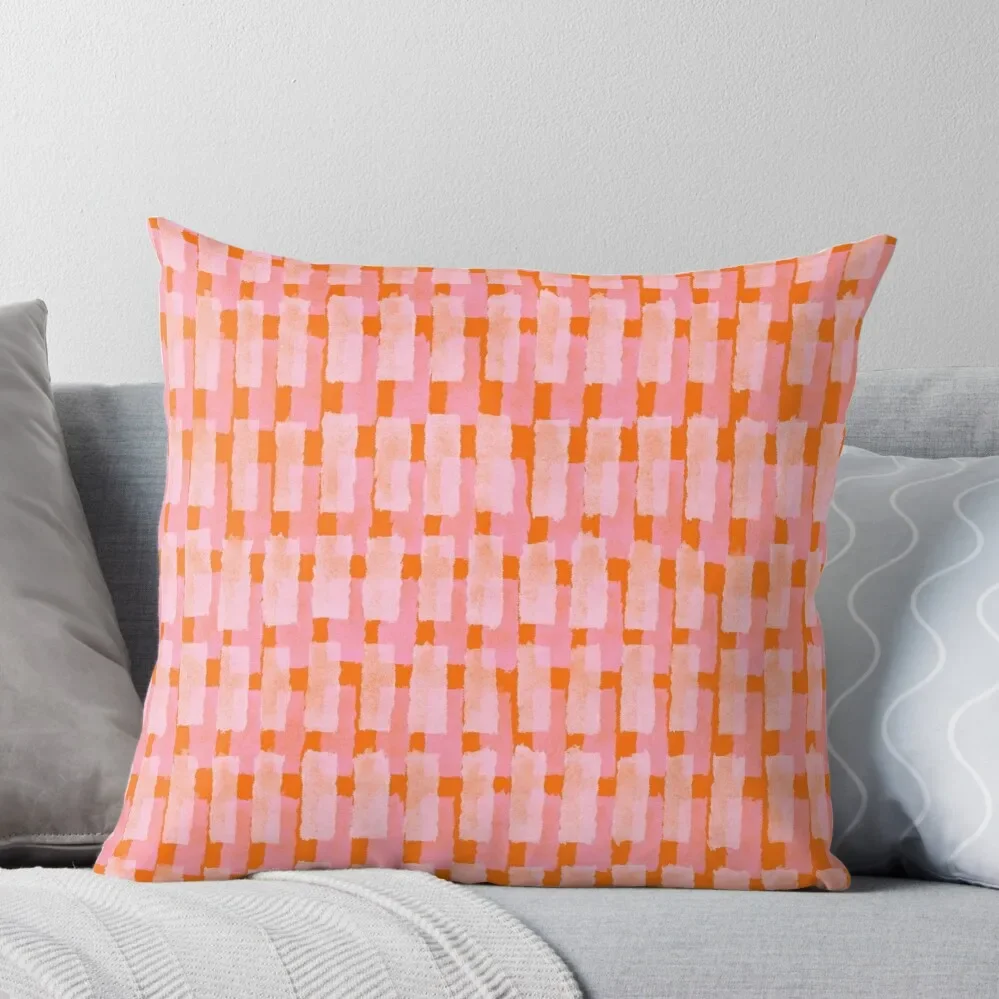 

Pink and Orange, Brush Strokes, Geometric Throw Pillow christmas cushions covers Pillow Case Christmas bed pillows