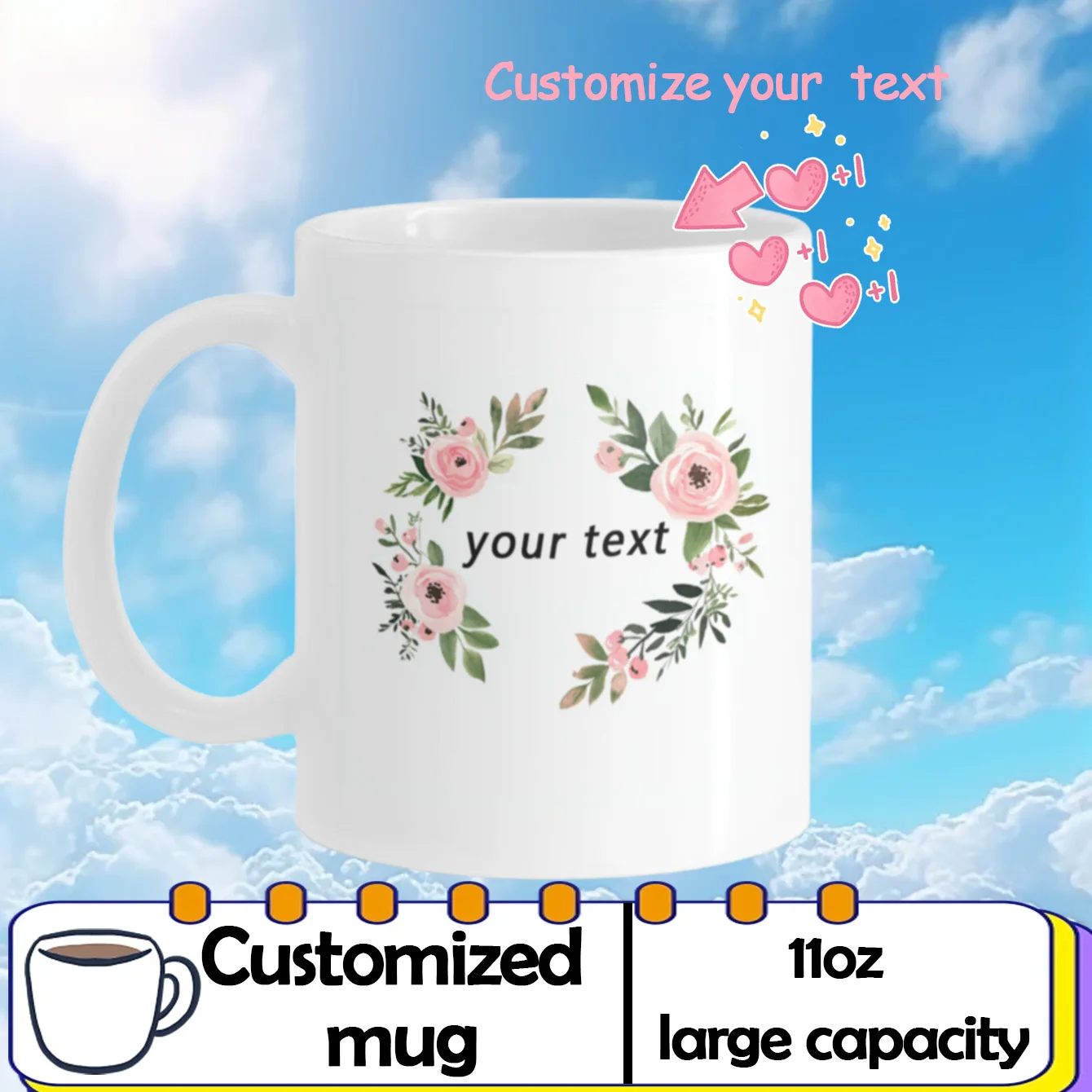 

Кружка по индивидуальному заказу большой вместимости Персонализированная чашка с изображением текстового имени персонализированный подарок