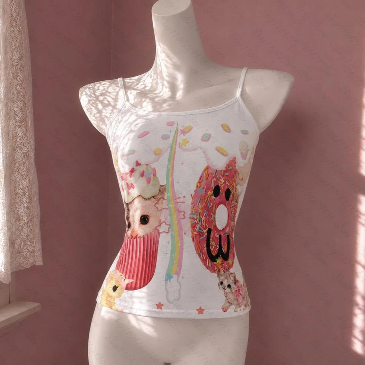 Women's Y2K Grunge Crop Top Vintage 90s Suspenders Emo Sexy Summer 2000s Grunge Style Female Clothing