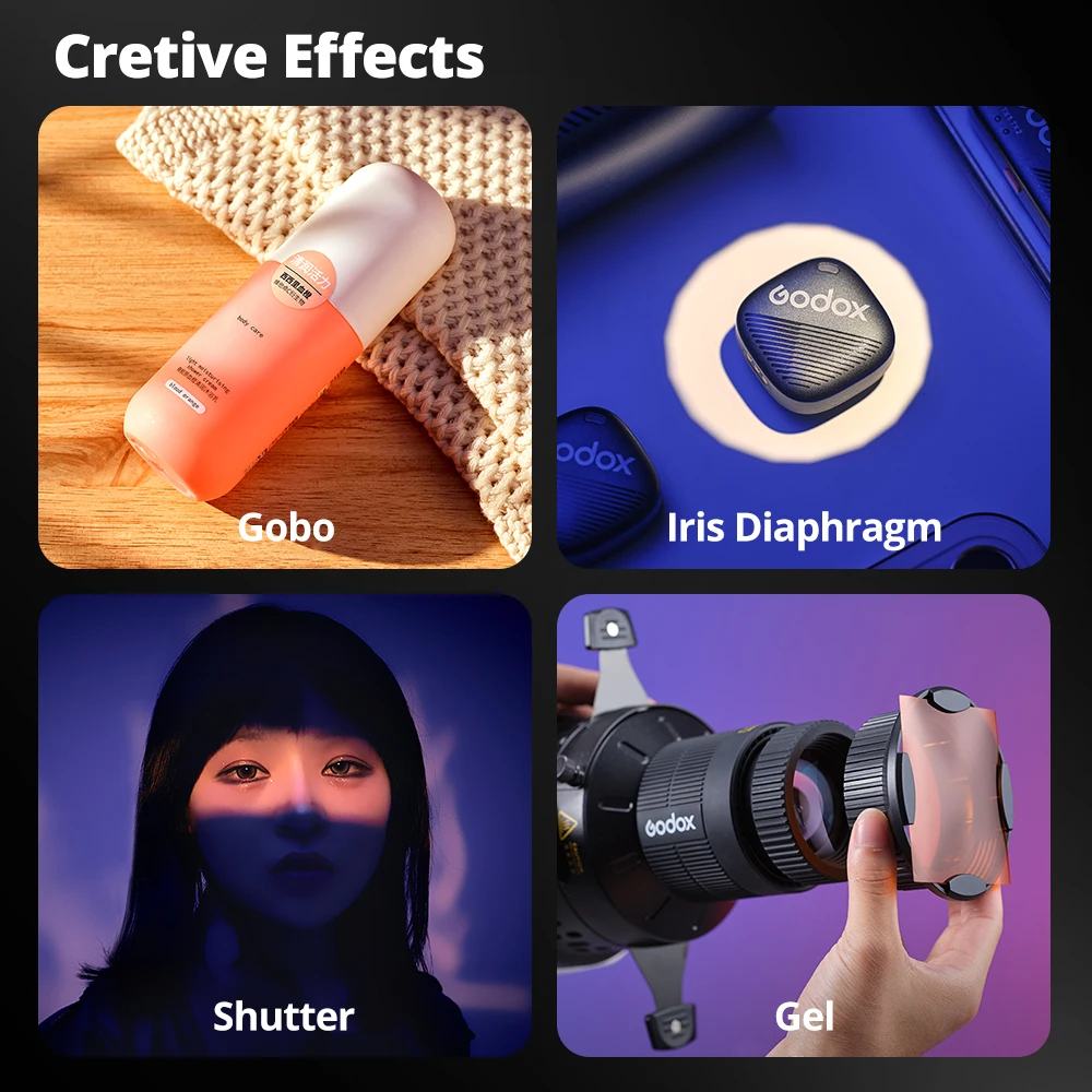 

GODOX BP-SE LED Projection Attachment Photography Light Condenser Bowens Mount Art Special Effects Shaped Beam pk BLP/ BFP