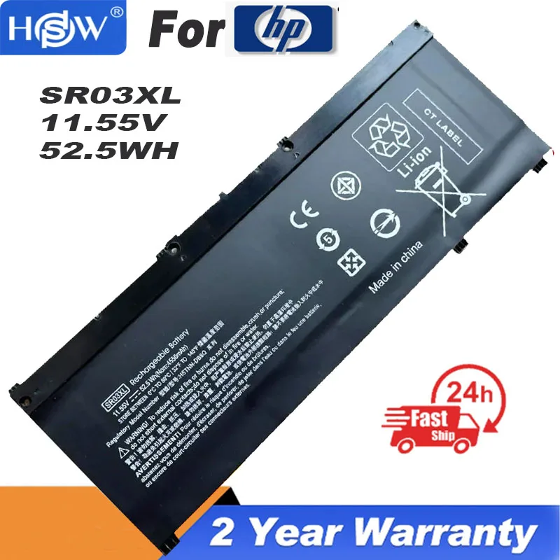 

SR03XL SRO3XL L08934-2B1 L08855-855 Battery For HP OMEN 15-CE,17-CB0052TX Pavilion Gaming 15-CX0096TX,TPN-Q211 C133