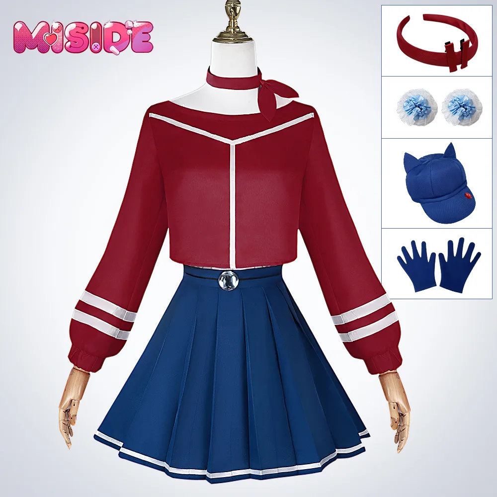 

MiSide Crazy Mita Cosplay Game Cosplay Costume Wig Role Play Women Primary Yandere Outfit Halloween Creepy Mita Party Clothes