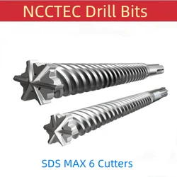 [SDS MAX Plus 6 Cutters] Amazing alloy carbide wall core drill bits | Electric Hammer hole saw cutters 3 crosses 40cr steel YG8C