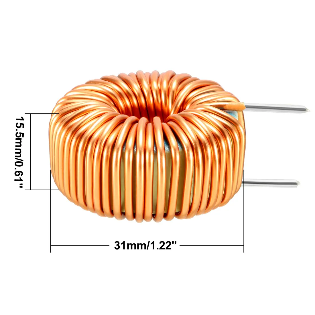 Uxcell-Bobine d\'inductance toroïdale magnétique, fil monocouche, transporteurs inée par le vent, capacité de courant élevé, 10mH, 3A